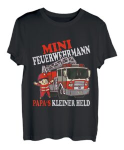 Kinder Mini Feuerwehrmann Papas kleiner Held Feuerwehr Kinder T-Shirt