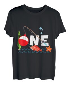 Kinder One Year Old 1st First Birthday Party Outfit Angeln T-Shirt