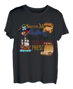 Kinder Piratenhemd Schulanfang Holz Vorschule T-Shirt