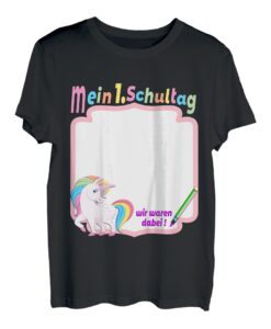 Kinder Schulanfänger 2022 Gästebuch Einschulung Einhorn unicon T-Shirt