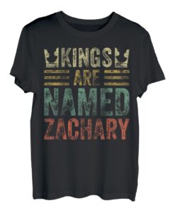 Kings Are Named Zachary Shirt Lustiger Personalisierter Name T-Shirt