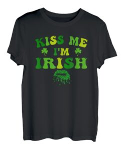Kiss Me I'm Irish T-Shirt St. Patricks Day Geschenke Herren Damen T-Shirt