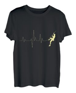 Kletterer Herzschlag Boulder Herzfrequenz Kletterurlaub T-Shirt