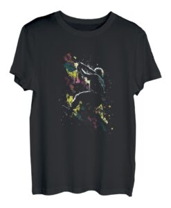 Kletterer Splash Art Kletter Retro Felskletterer Vintage T-Shirt