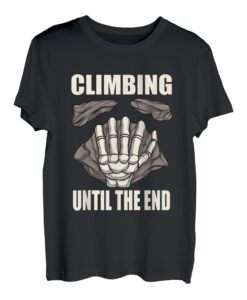 Klettern Shirt Rock Climber Skelett Bergsteigen T-Shirt