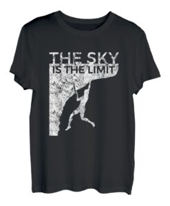 Klettern T-Shirt Bouldern Bergsteigen Sky is the Limit