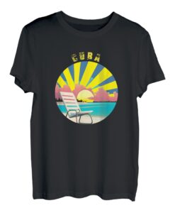 Kuba Retro Sonnenuntergang & Strandurlaub T-Shirt
