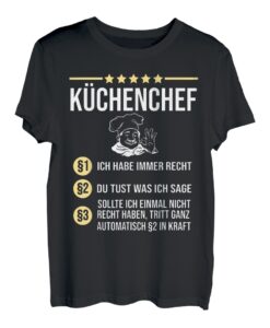 Küchenchef Geschenk Lustiges Koch Küche Kochen Beruf T-Shirt