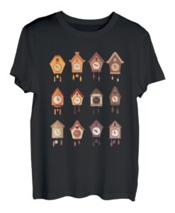 Kuckuckucksuhr in Form eines Vogels und Kuckuckucks T-Shirt