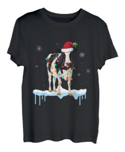 Kuh Weihnachten Weihnachtsmütze Kühe Lustige Geschenk T-Shirt