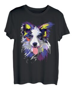 Künstlerische Border Collie Geschenk für Hundebesitzer T-Shirt