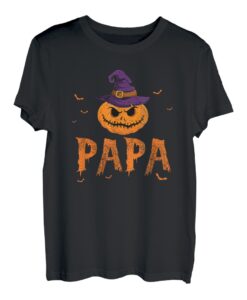 Kürbis Hexenhut Papa lustig passend Familie Halloween T-Shirt