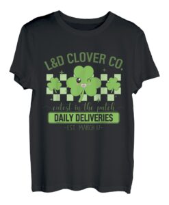 L&D Clover Co. Lustiger St. Patrick's Day Arbeit und Lieferung T-Shirt