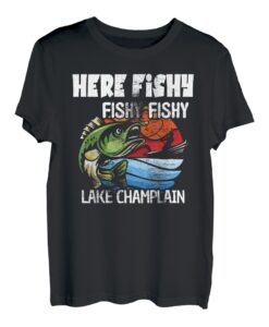 Lake Champlain Lustiges Angeln T-Shirt