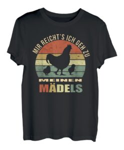 Landwirt Huhn Meine Mädels Retro Vintage Design Landwirt T-Shirt
