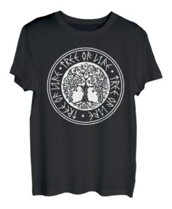 Lebensbaum Wikinger Celtic Baum des Lebens Nordisches Design T-Shirt