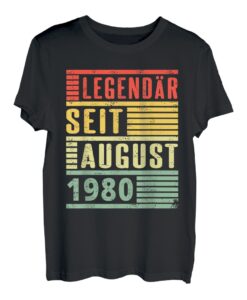 Legendär seit August 1980 43. Geburtstag Vintage T-Shirt
