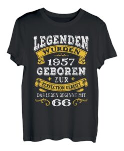 Legenden 1957 Geboren Geschenk Jahrgang 66 Geburtstag T-Shirt