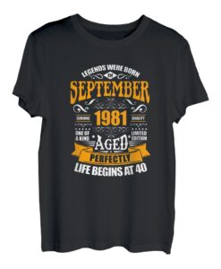 Legenden werden im September geboren 1981 40. Geburtstag T-Shirt