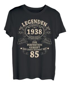 Legenden Wurden Im 1938 Jahrgang Geschenk 85 Geburtstag Mann T-Shirt