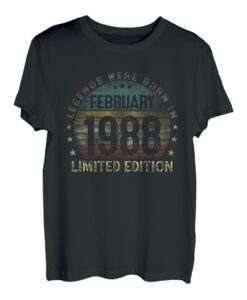 Legenden Wurden Im Februar 1988 Geschenk 35 Geburtstag Mann T-Shirt