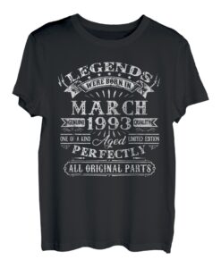 Legenden Wurden Im März 1993 Geschenk 30. Geburtstag Mann T-Shirt