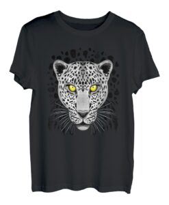 Leopard Cheetah für Männer Frauen Kinder Grafik mit gelben T-Shirt