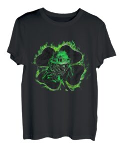 Leprechaun irischer Kobold grüne Flammen T-Shirt & Design T-Shirt