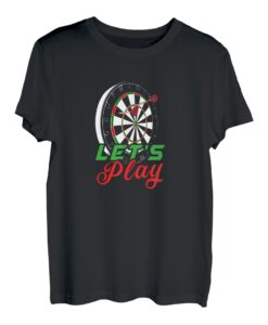 Lets Play Dartscheibe Dartspieler Bullseye Arrow T-Shirt