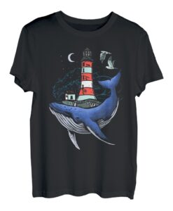 Leuchtturm Wal Traveler Nautisches Turmlicht T-Shirt