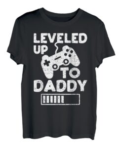 Leveled Up To Daddy - Werdender Papa T-Shirt