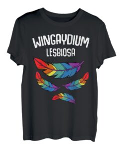 LGBT Pride 2021 Funny Lesbian Love Wingaydium Lesbiosa T-Shirt