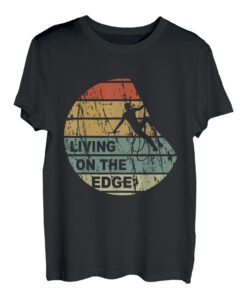 Living on the edge I Klettern Bouldern Männer Frauen T-Shirt