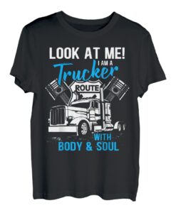 LKW Fahrer Fernfahrer Brummi Trucker Body & Soul T-Shirt