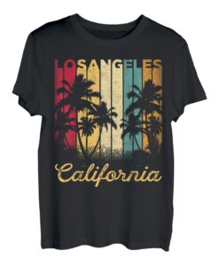Los Angeles California Retro Vintage Skyline Surf T-Shirt