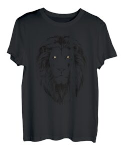 Löwenkopf mit leuchtenden Augen Zeichnung Geschenk T-Shirt