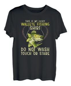 Lucky Fishing Tee Do No Wash Lustige Zander Angeln Grafik T-Shirt