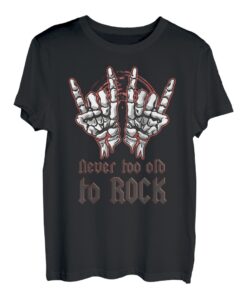 Lusitges Never too old to Rock Opa Rocker Gitarre Band T-Shirt