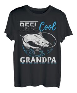 Lustige Fischerrolle zum Vatertag, cooler Opa, Angelliebhaber T-Shirt