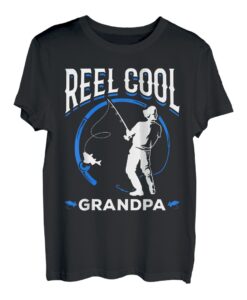Lustige Fischerrolle zum Vatertag, cooler Opa, Angelliebhaber T-Shirt