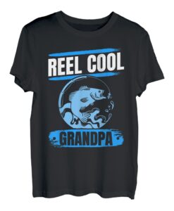 Lustige Fischerrolle zum Vatertag, cooler Opa, Angelliebhaber T-Shirt