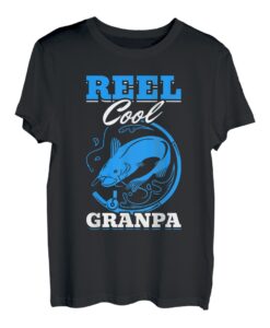 Lustige Fischerrolle zum Vatertag, cooler Opa, Angelliebhaber T-Shirt