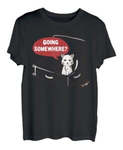 Lustige Katze in einer Reisetasche "Going Somewhere Traveler Kätzchen" T-Shirt