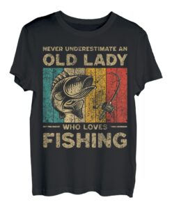 Lustige Vintage-Angelwitze für Damen, Angler, Barsch, Fisch T-Shirt