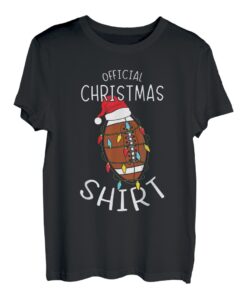 Lustige Weihnachten American Football Fan Trikot Nikolaus T-Shirt