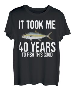 Lustiger Amberjack-Angeln, 40. Geburtstag, 40 Jahre zum Angeln, toll T-Shirt