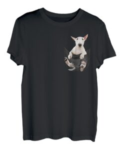 Lustiger Bullterrier in der Tasche für Bullterrier Liebhaber T-Shirt