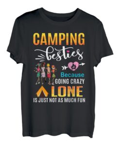 Lustiger Camping-Freund, der verrückt wird, glücklicher Camper T-Shirt