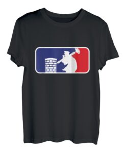 Lustiger Feuerofen Schornsteinfeger Kaminkehrer Sport-Logo T-Shirt
