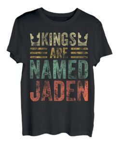 Lustiger personalisierter Name Shirt Kings Are Named Jaden T-Shirt